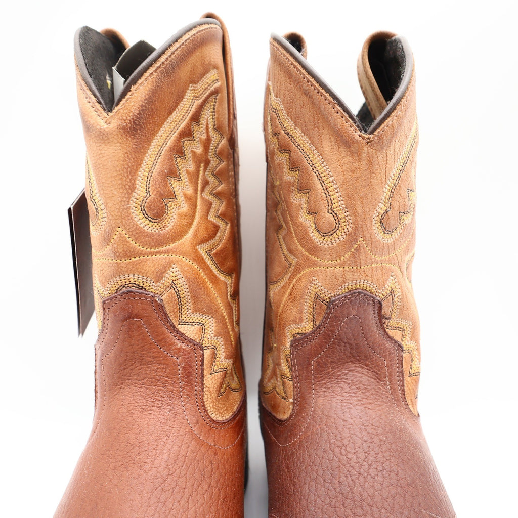 Old West 1936 Western Boots Kids 3.0 Brown Leather NWT - take2supply
