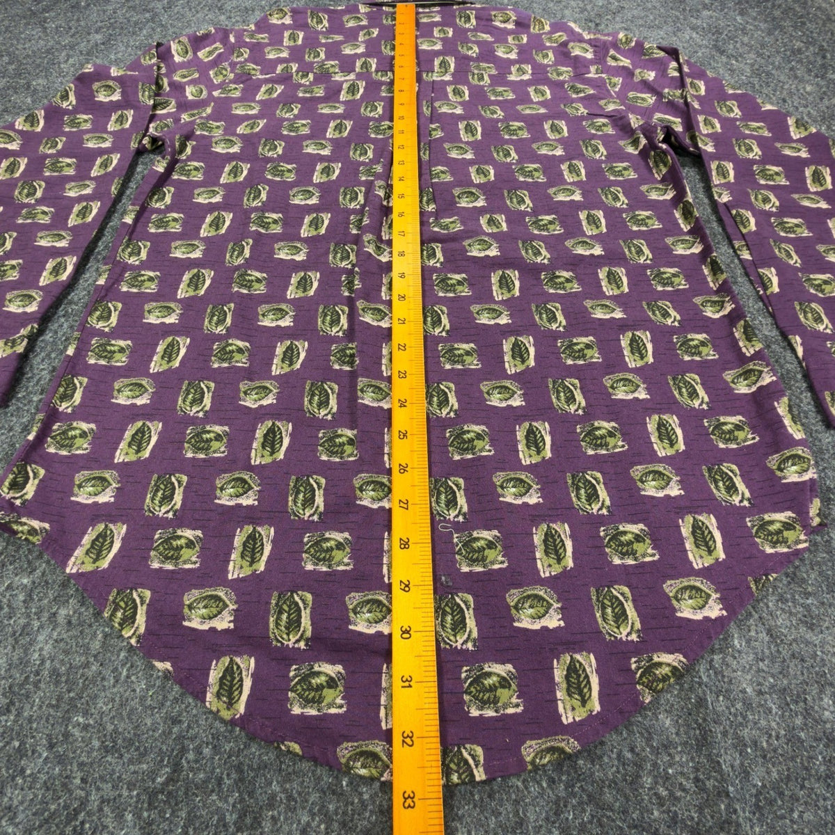 Wrangler 90s Rugged Wear Shirt Mens M Purple Cotton Leaf Print NWT R960LLV - take2supply