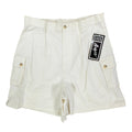 Argee Vintage 90s Cargo Shorts Womens M Ivory Cotton Deadstock NWT - take2supply