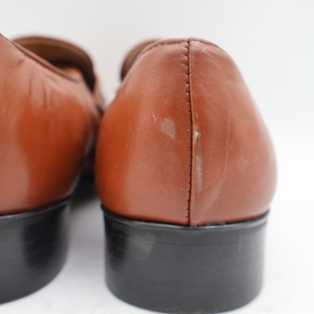 Barclay Penny Loafers Mens 8.5 D Vintage Brown Leather Moc Toe Made in USA - take2supply