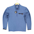Adidas Quarter Zip Pullover Mens Medium Blue Excellent Textured Chest Pocket - take2supply