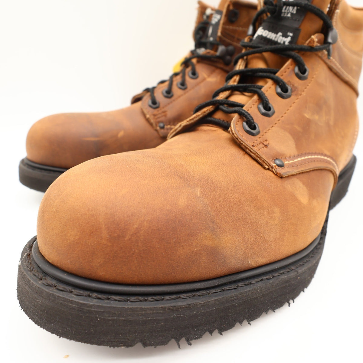 Carolina 6" Steel Toe Work Boots Mens 13 D Brown Leather Made in USA NWT - take2supply