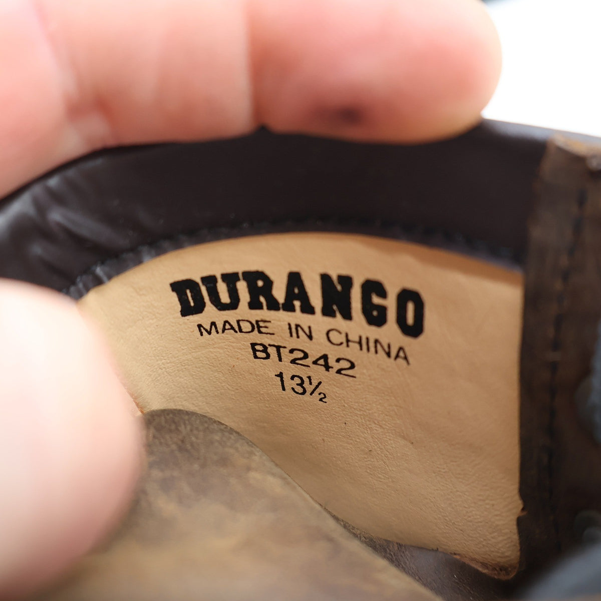 Durango Lil Legends Kids 13.5 Tan Leather Lace Roper Boots Vintage Deadstock NWT - take2supply