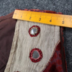Sandy Starkman Patchwork Vest Womens M Vintage 90s Velvet Embellished Boho Brown - take2supply