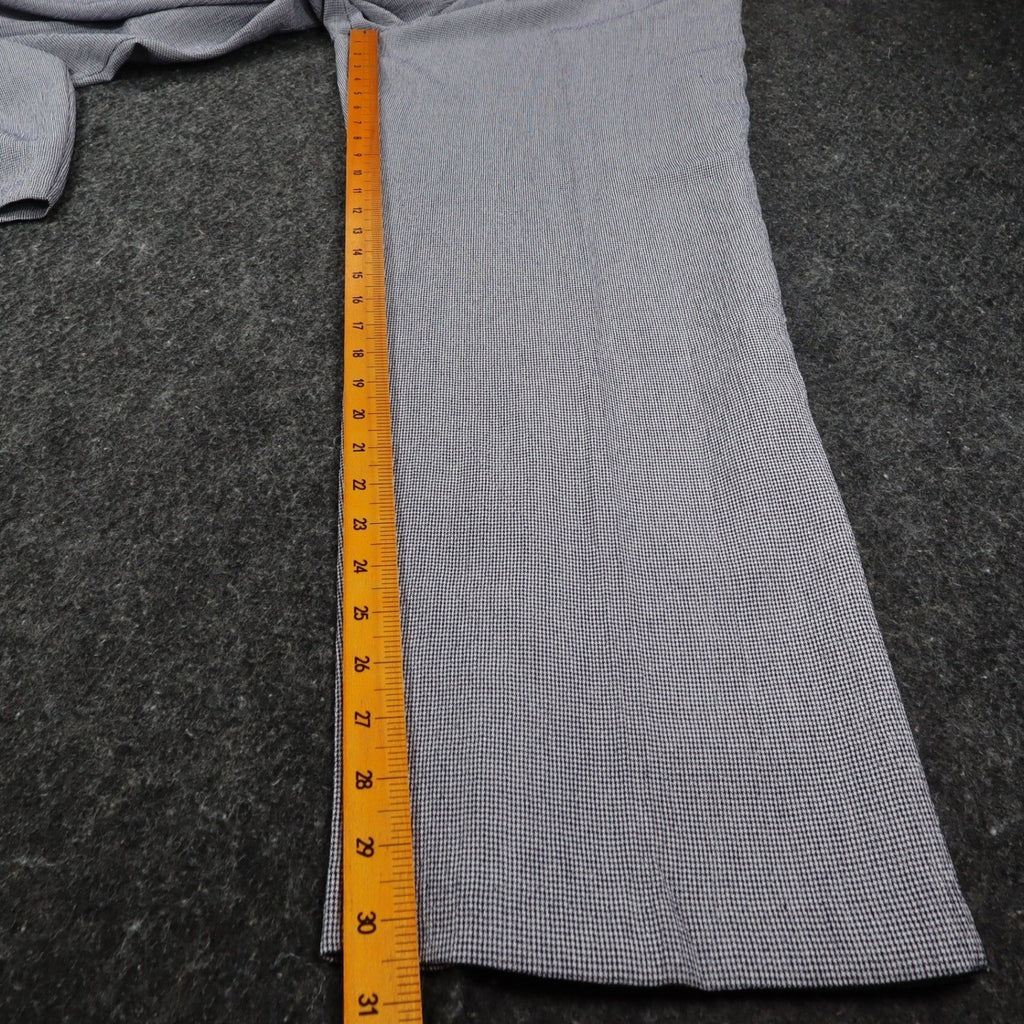 Southern Lady Pants Womens XL Navy Blue White Houndstooth Elastic Waist New - take2supply