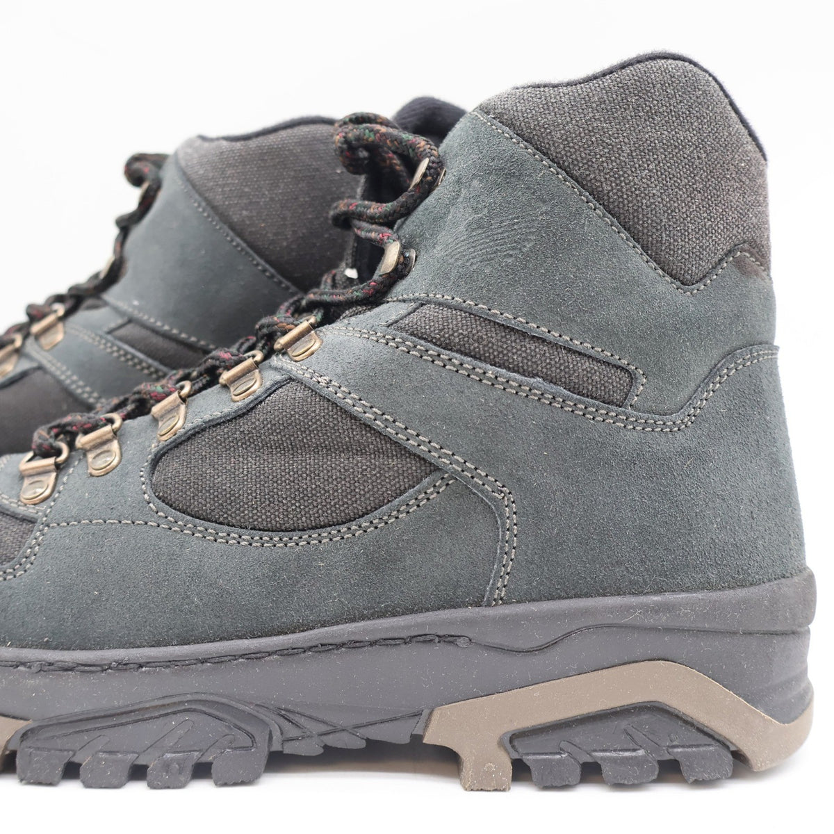 Gray Lake of the Woods hiking boots with Cordura panels, padded collar and side panel