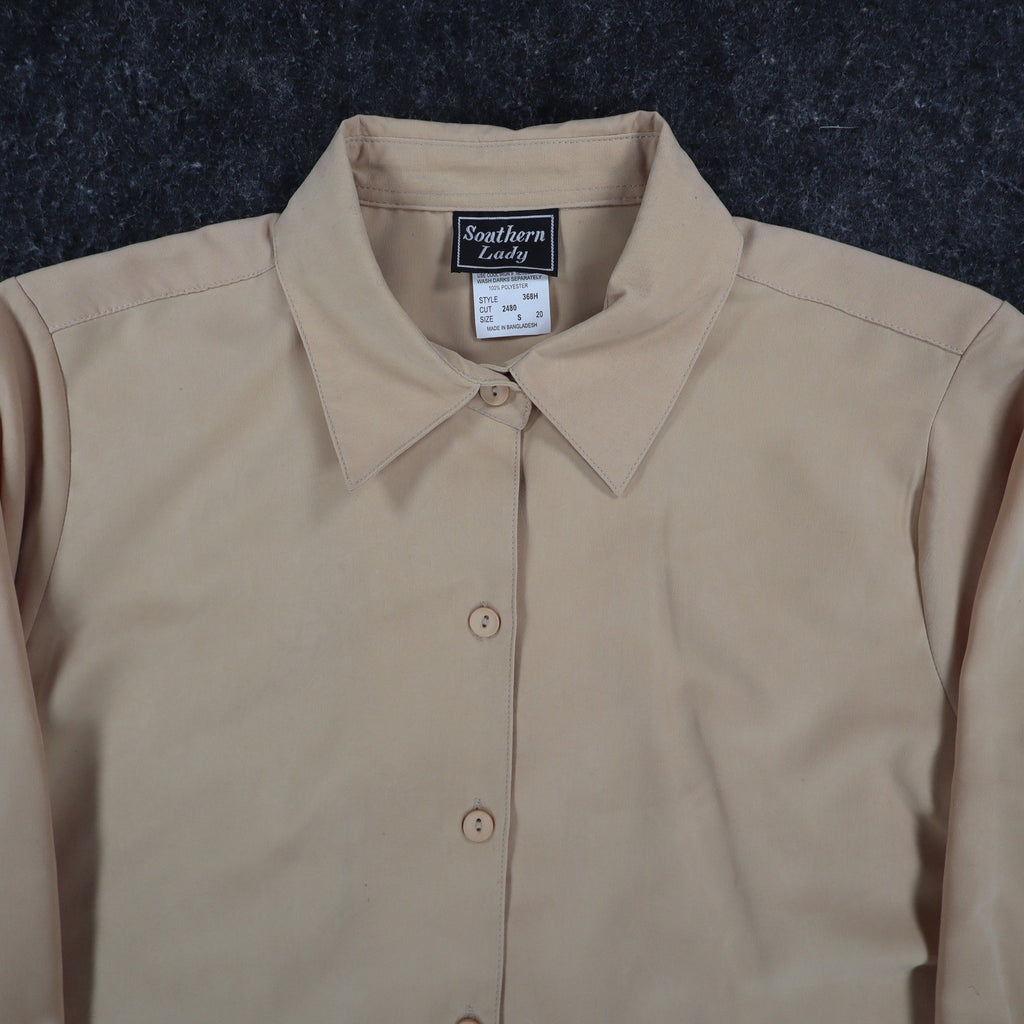 Southern Lady Shirt Womens Small Desert Dust Tan Long Sleeve Button Down 368H - take2supply