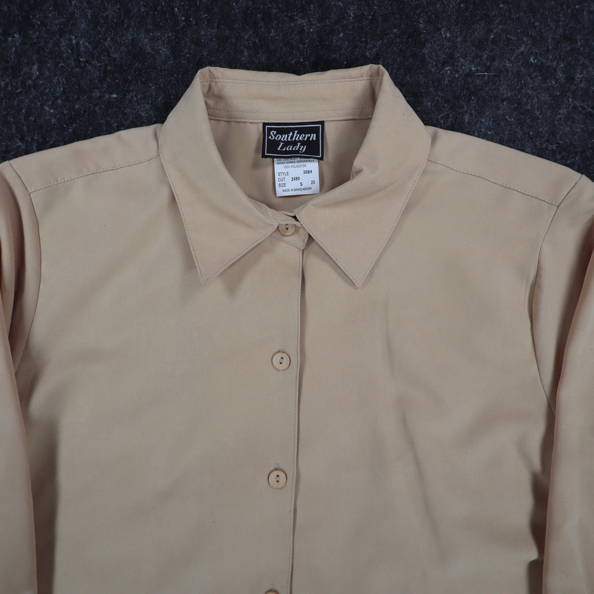 Southern Lady Shirt Womens Small Desert Dust Tan Long Sleeve Button Down 368H - take2supply