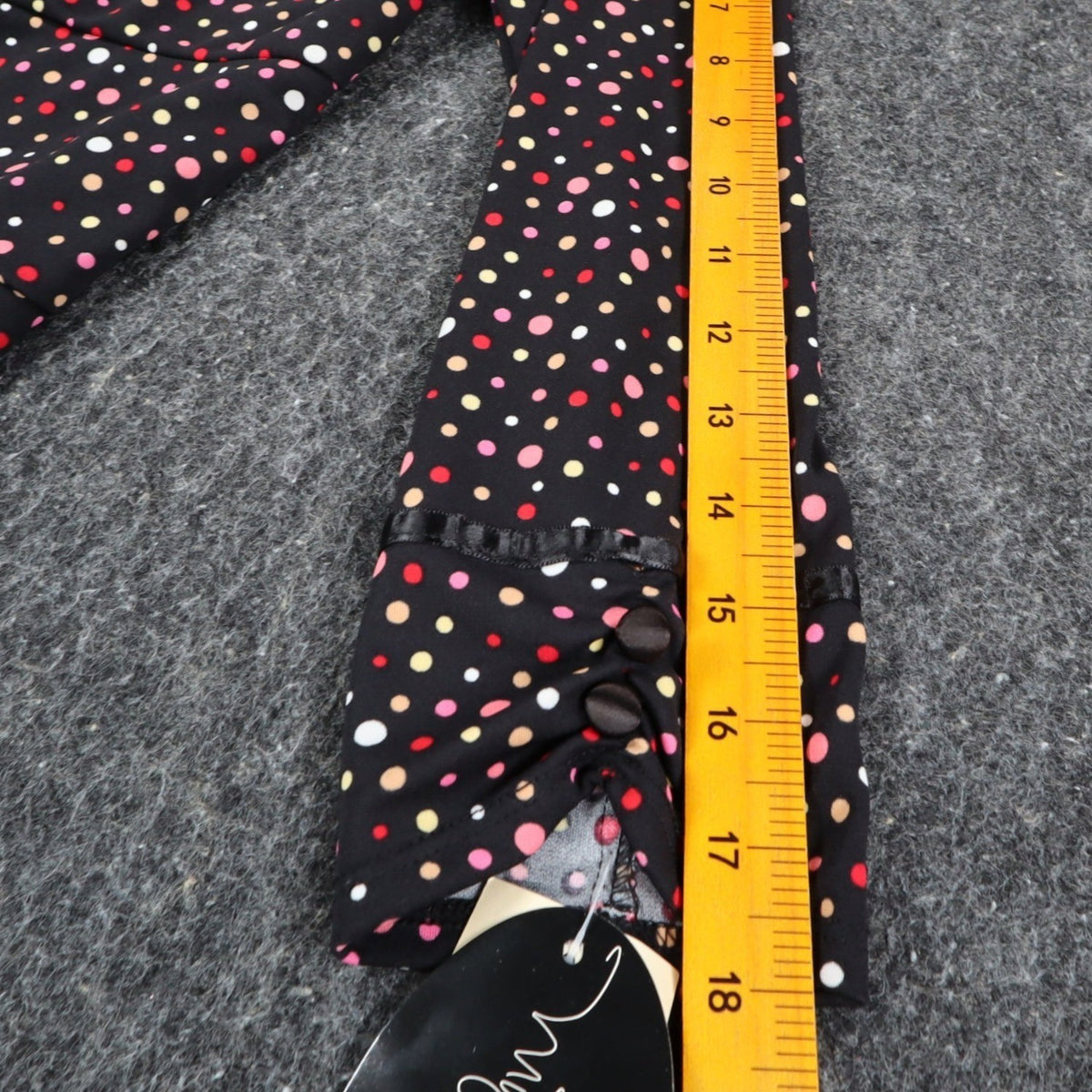My Michelle Polka Dot Dress Womens Small Y2K Black Sweetheart A-Line 3/4 Sleeve - take2supply