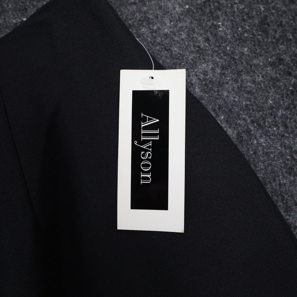 Allyson A-Line Skirt Womens 12 Vintage 90s Black Polyester Lined Career Wear - take2supply