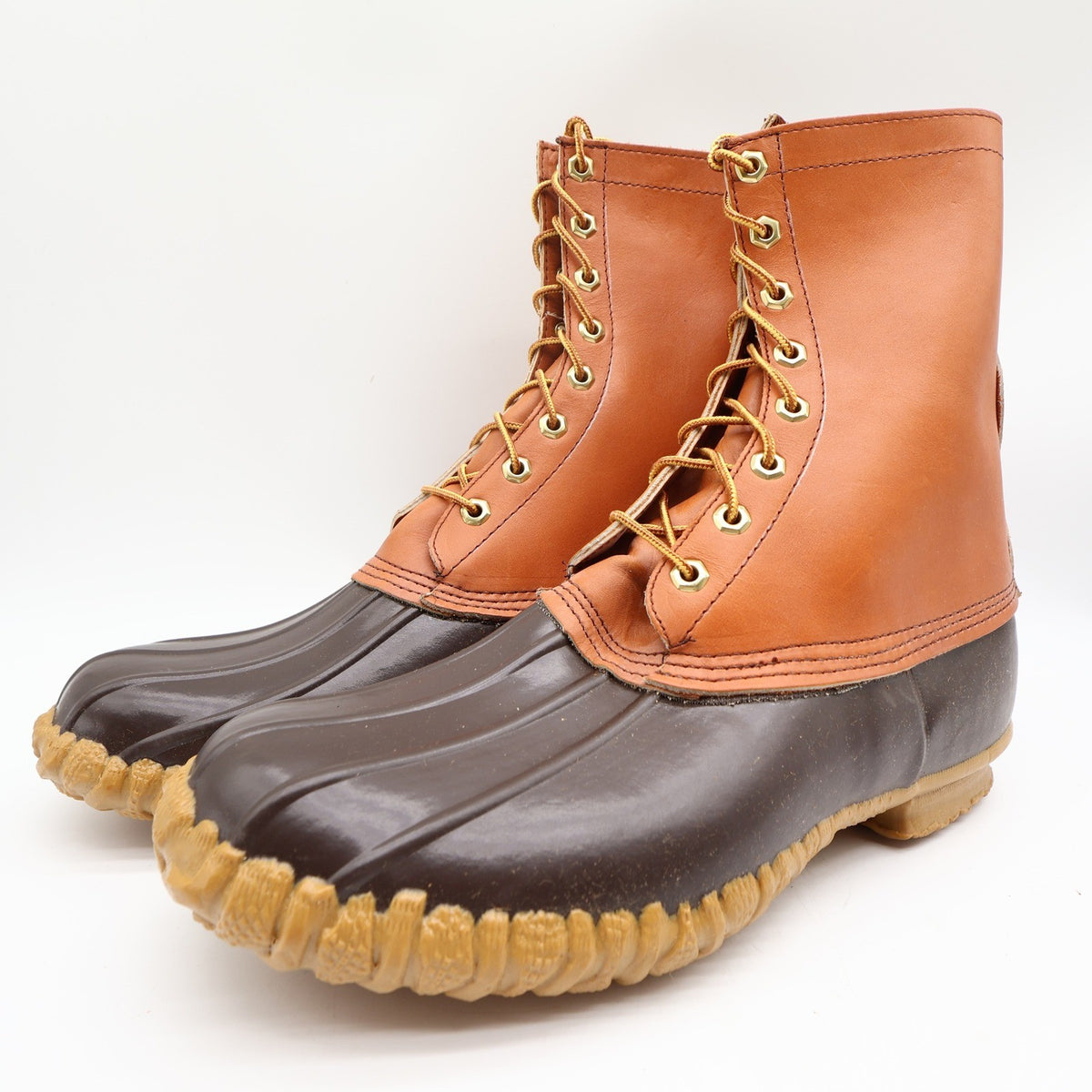 Herman Survivors Vintage 80s Hunter Duck Boots Mens 12 Brown Leather USA NEW - take2supply