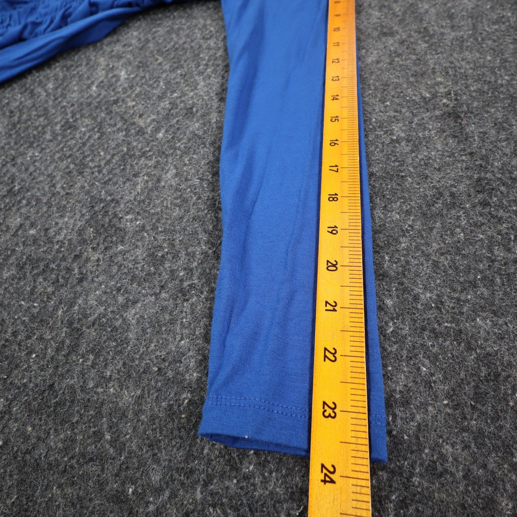 Zoé Ruched Mock Neck Top Womens P/S Blue Rayon Stretch Long Sleeve Canada NWT - take2supply