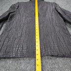 N Touch Jacket Womens 10 Black Textured Puckered Zip Front Mock Neck NWT - take2supply