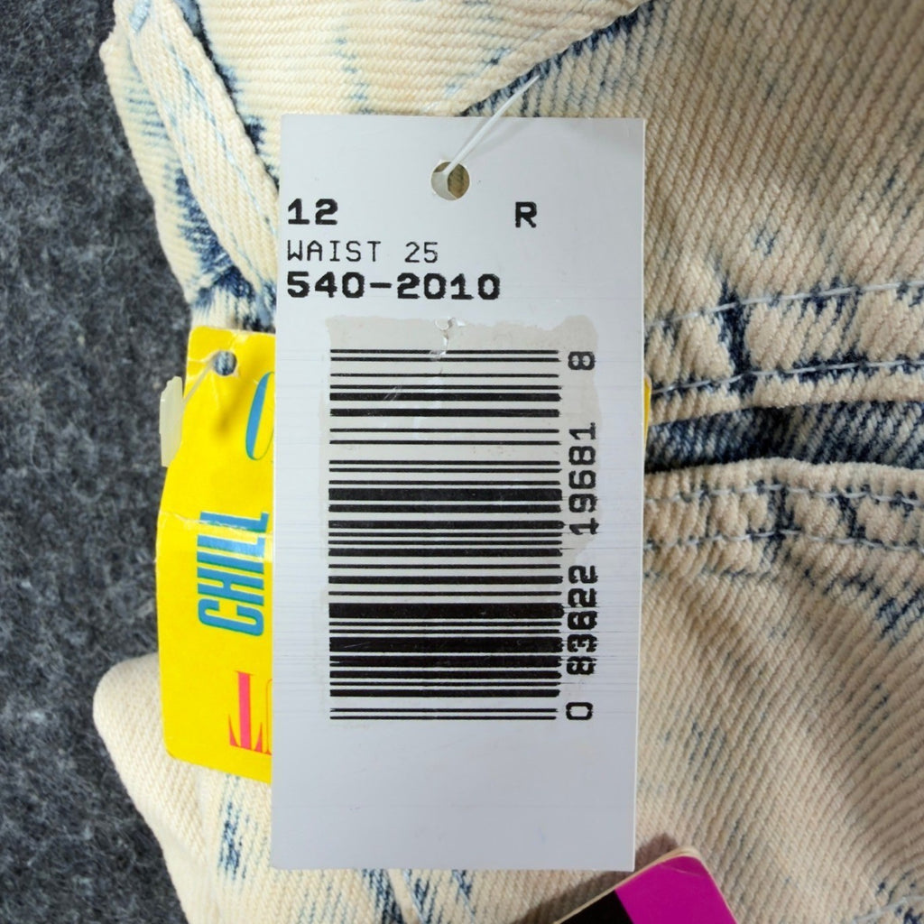 Lee 80s Vintage Marin Riders Jeans Girls 12 Acid Wash Yellow NWT C508 - take2supply