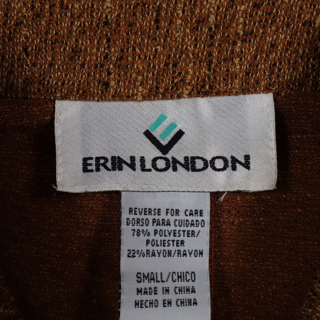 Erin London Jacket Womens S Camel Brown Textured Zip Front Collared NWT NOS - take2supply