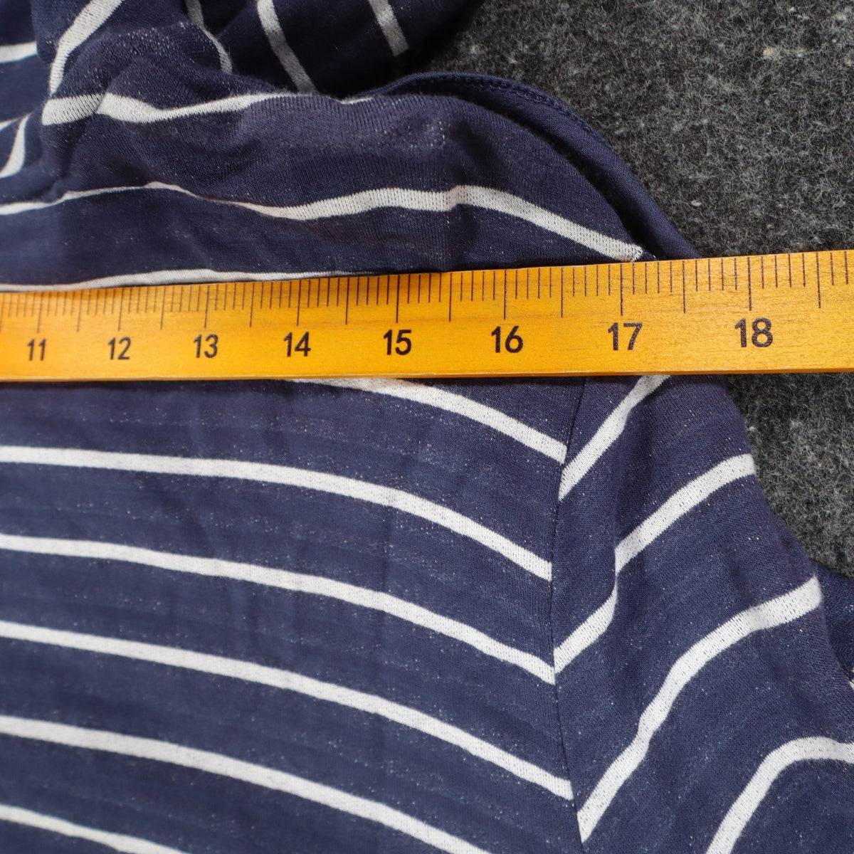 Erin London Womens L Navy White Striped Zip Hoodie Bell Sleeve Pockets NWT - take2supply