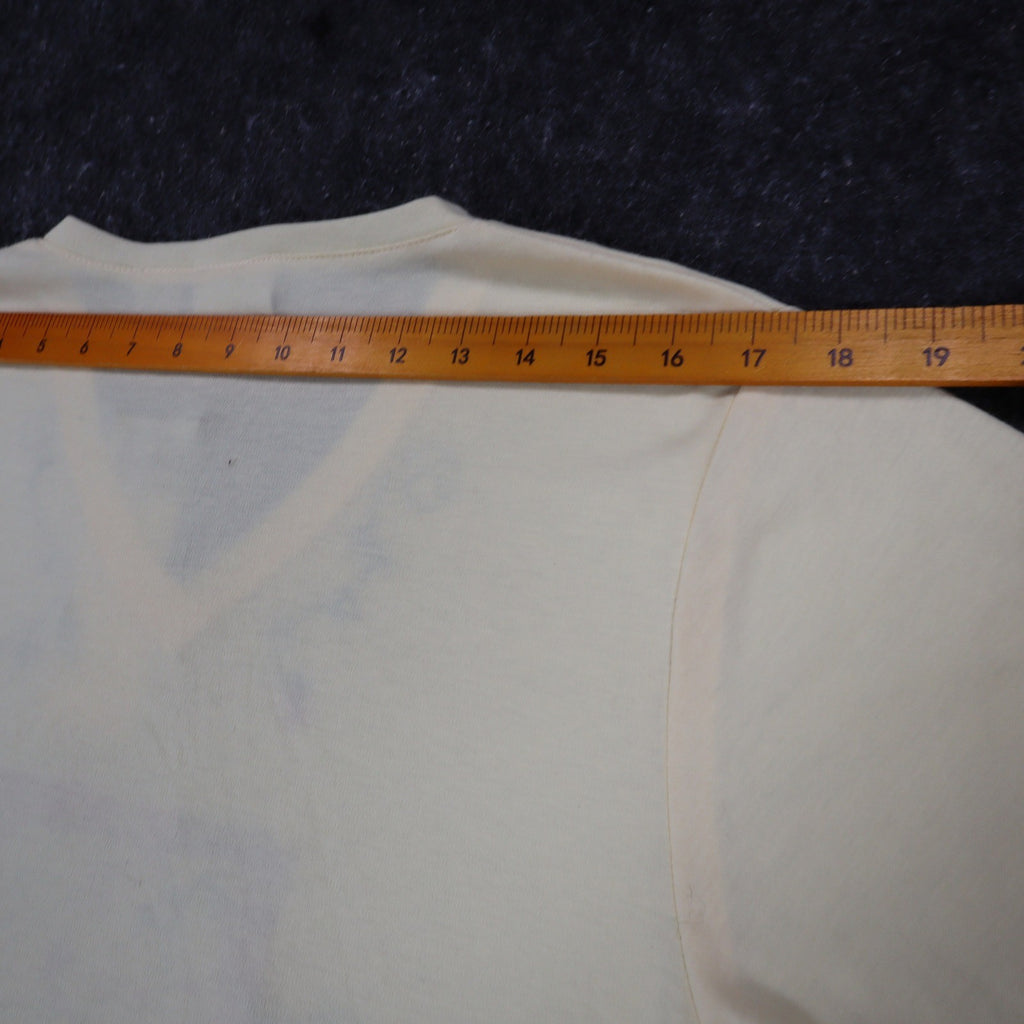 TM Sport by That's Me V-Neck Top Large Vintage Y2K Yellow Floral Embroidered NWT - take2supply