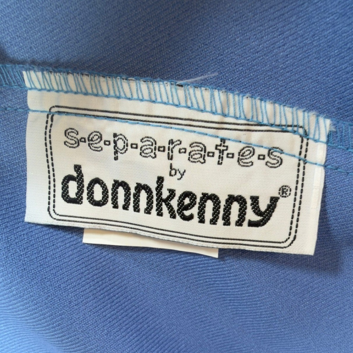 Donnkenny 80s Vintage Slacks Women 10 Blue Poly Visa Stretch High Waist NWT USA - take2supply