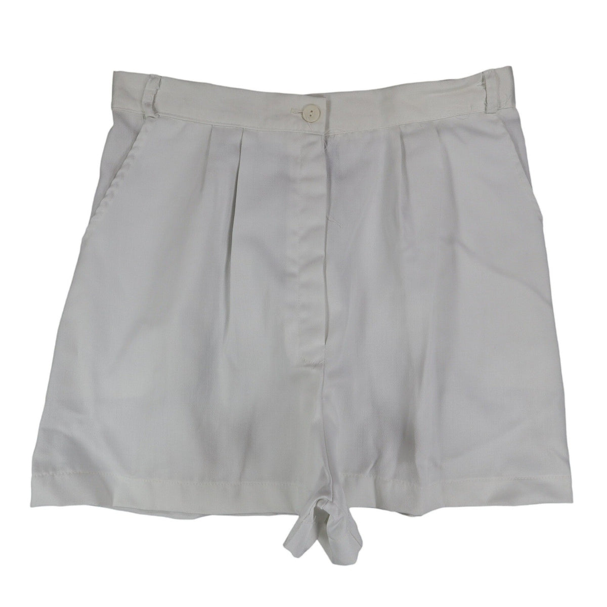 Gazelle Shorts Womens 13/14 Vintage 90s White High Waist Pleated USA Made - take2supply
