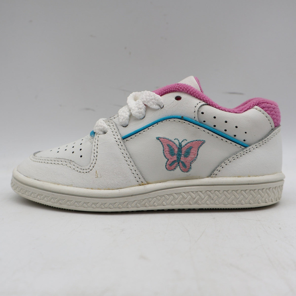 Willits Wind Sneakers Toddler 7.5 M Vintage 90s White Pink Butterfly Leather 288 - take2supply