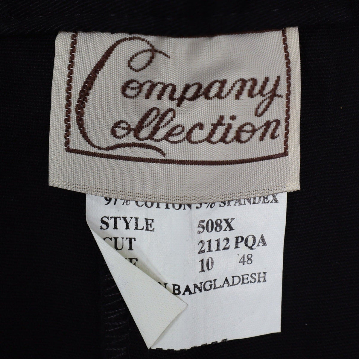 Company Collection Dress Pants Womens 10 Black Cotton Stretch Wide Leg Trousers - take2supply