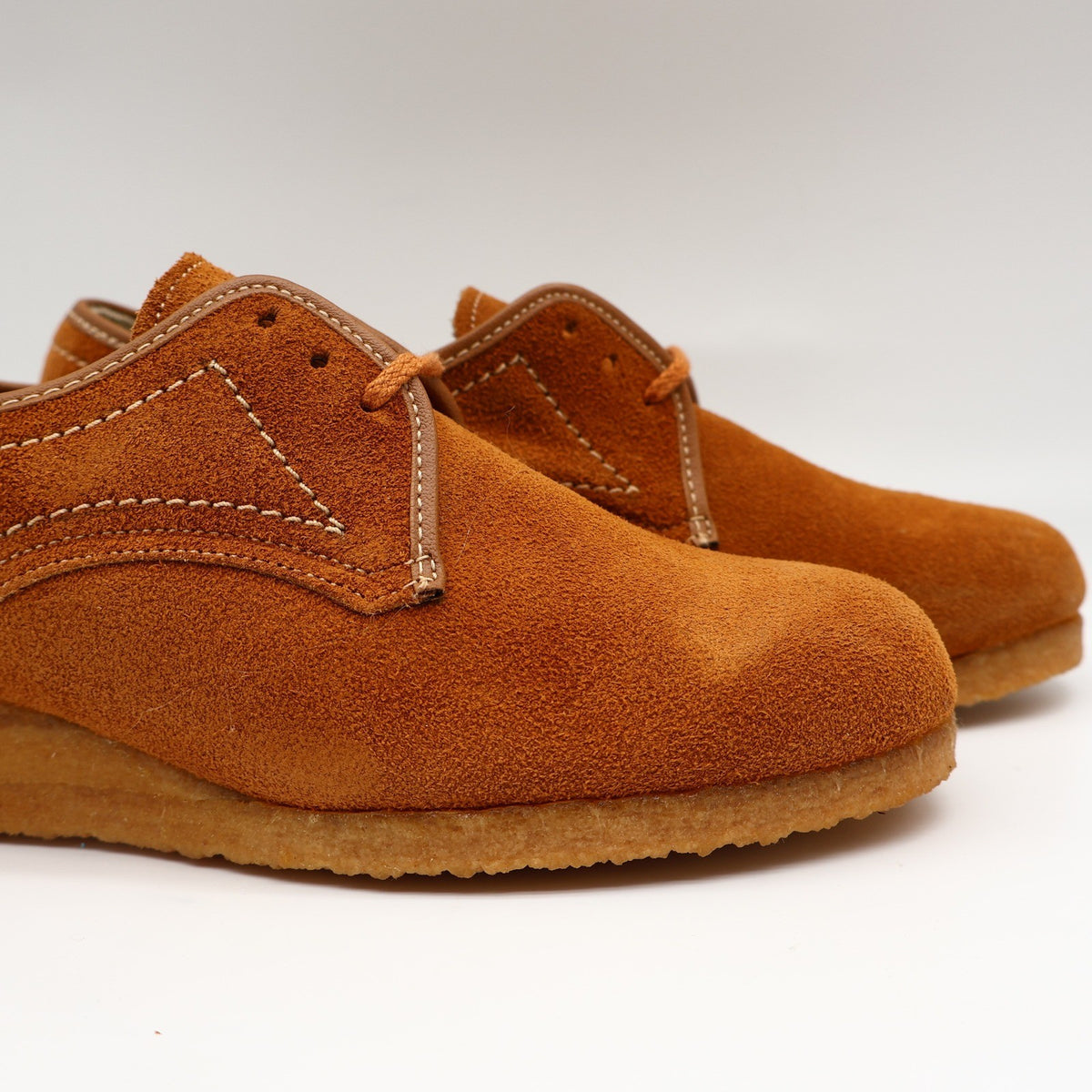 Soft Spots Oxford Shoes Womens 6 M Vintage Brown Suede Crepe Sole USA 1848 - take2supply