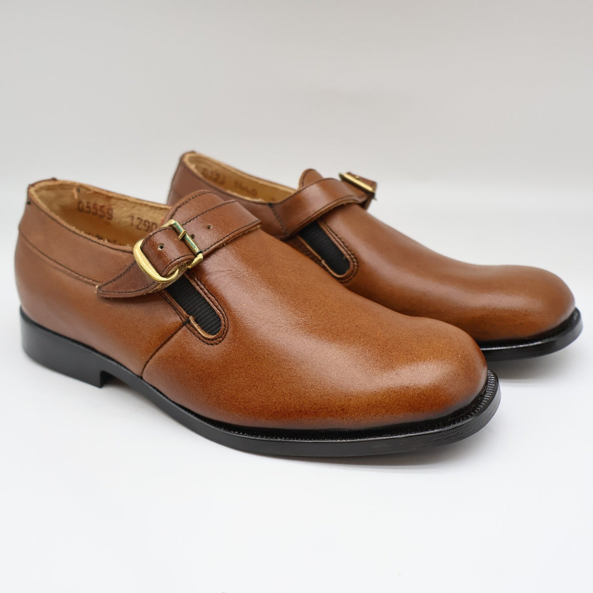 Young Explorers Lyons Monk Strap Shoes Boys 12.5 Vintage Deadstock Brown Leather - take2supply
