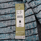 Erin London Top Womens Medium NWT Blue Grey Striped Textured Long Sleeve 78229 - take2supply