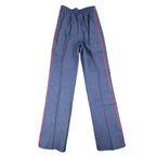Young Maverick Vintage Girls 12 Blue Red Stripe Flare Jeans NWT - take2supply