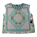 mymichelle Blouse XL Womens Aqua Blue Lace Back Scarf Print Sleeveless Top NEW - take2supply