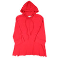 Erin London Womens L Red Cotton Hooded Pullover 3/4 Sleeve Top NWT - take2supply