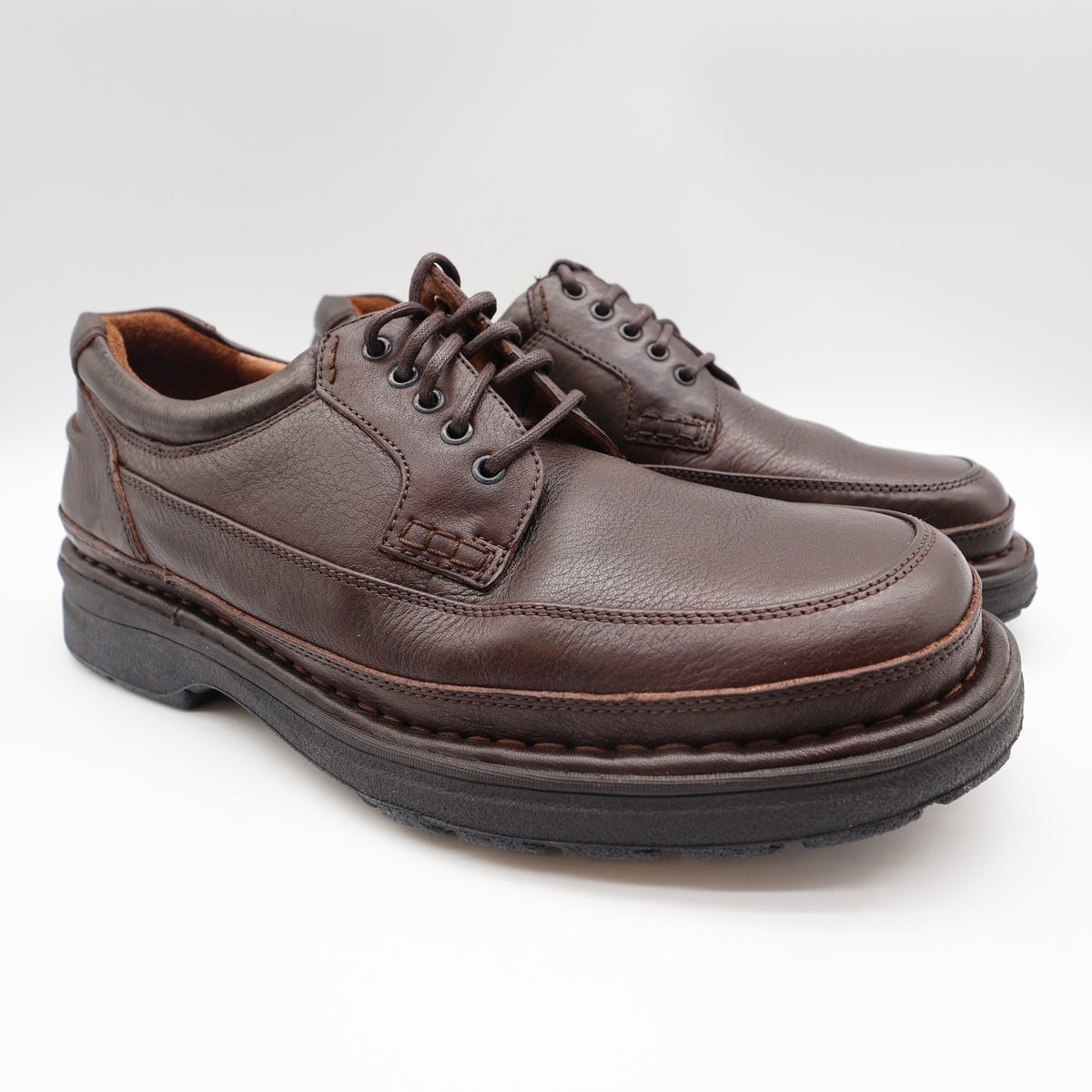 Hush Puppies Summit Persimmon Mens 9 M Brown Leather Casual Derby Shoes 14191 - take2supply