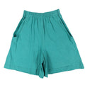 Hang Ten Shorts Womens XS Vintage 90s Teal Green Cotton Knit Made in USA NWT - take2supply