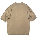 IRVINE PARK Mens Taupe Grid Pattern Mock Neck Short Sleeve Knit Sweater XLG - take2supply