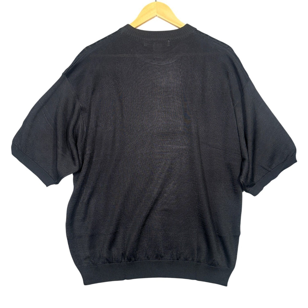 Irvine Park Mens XLG Black Cable Knit Short Sleeve Sweater Top - take2supply