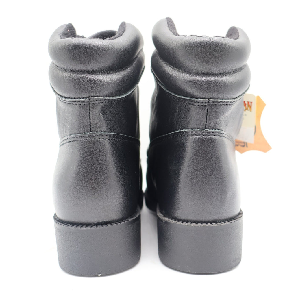 Saddle Brand Boots Womens 9 Black Leather Kiltie Lace Up Work Western 550 Y2K - take2supply
