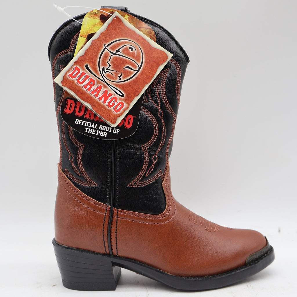 Durango Western Cowboy Boots Kids 10 D Rust Brown Black PBR BT464 New - take2supply