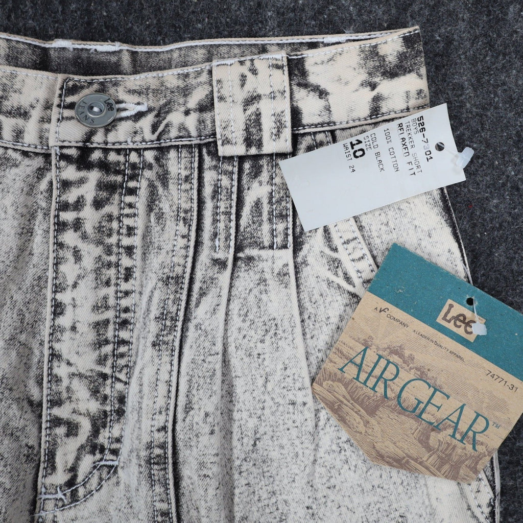 Lee Trekker Shorts Boys 10 Vintage 80s Acid Wash Black Cotton Air Gear NWT 24w - take2supply