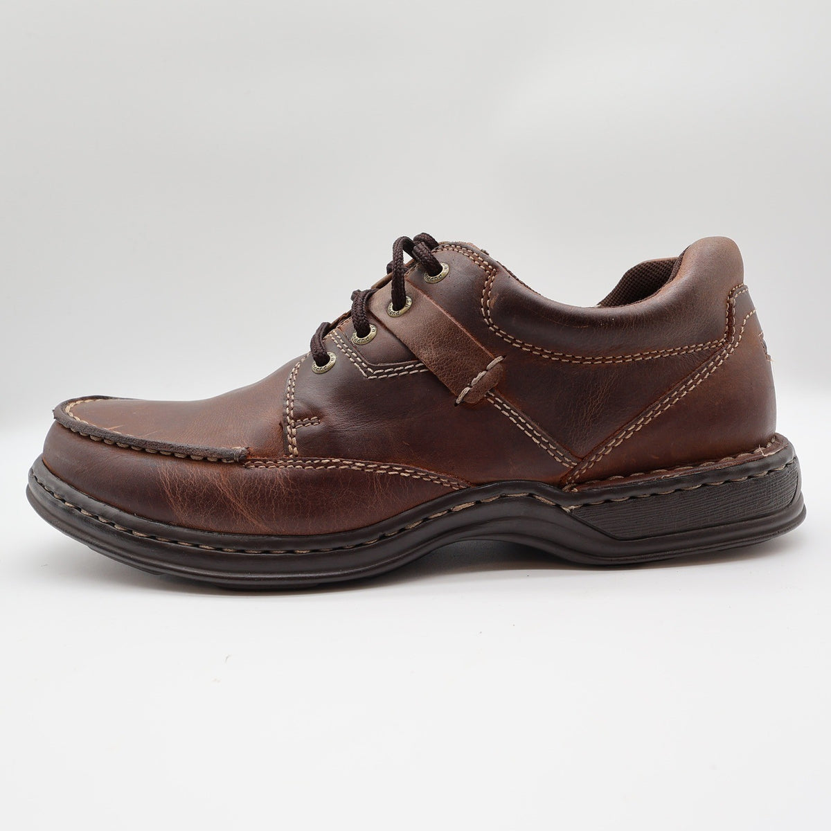 Hush Puppies Randall Mens Size 11 M Chestnut Leather Moc Toe Oxford H100551 - take2supply