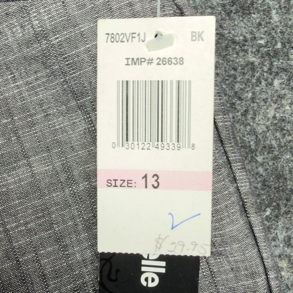 my michelle Y2K Dress Pants Juniors 13 Gray Cotton Blend Wide Leg NWT - take2supply