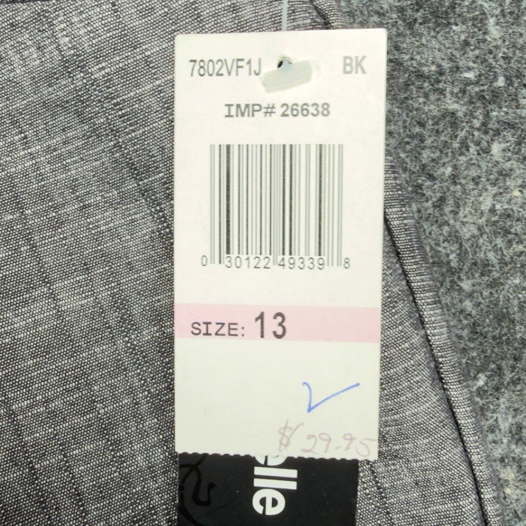 my michelle Y2K Dress Pants Juniors 13 Gray Cotton Blend Wide Leg NWT - take2supply