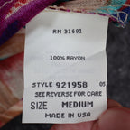 Xtrovert by Donnkenny Blouse Womens Medium Vintage 90s Rayon Tropical Floral USA - take2supply