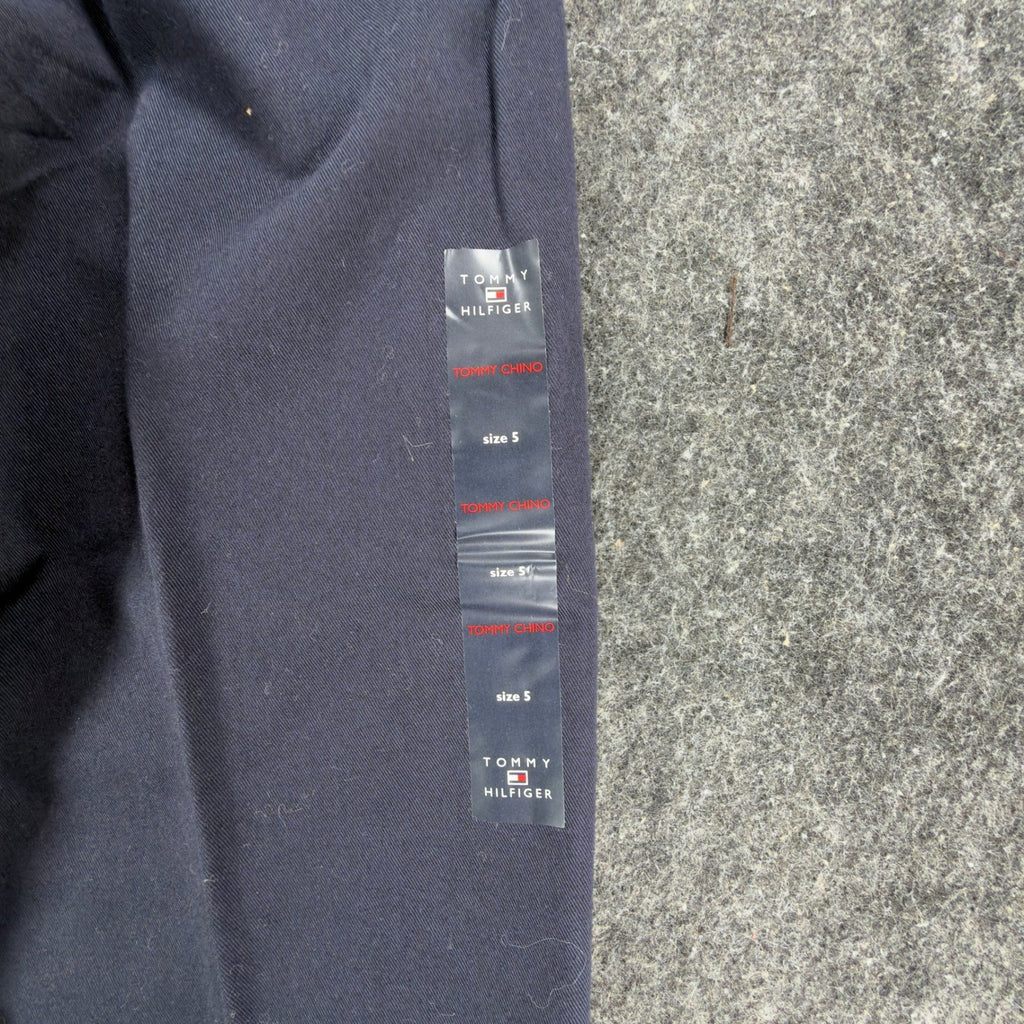 Tommy Hilfiger Y2K Chino Pants Boys 5 Navy Blue Cotton NWT Deadstock - take2supply