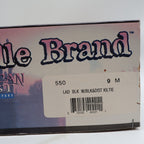 Saddle Brand Boots Womens 9 Black Leather Kiltie Lace Up Work Western 550 Y2K - take2supply