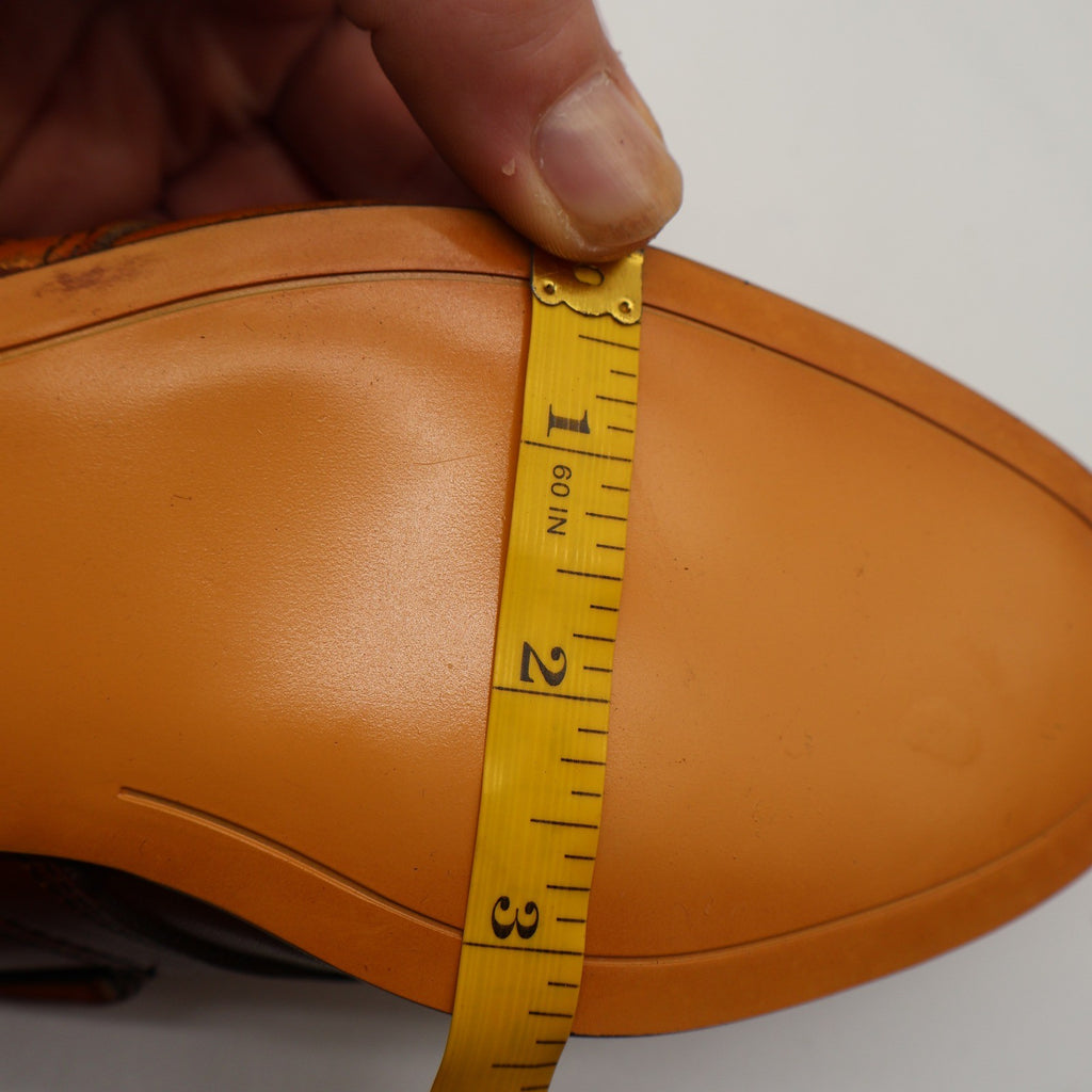 James Pepper Loafers Mens 7 D Vintage 70s Cognac Leather Deadstock USA 44041 - take2supply