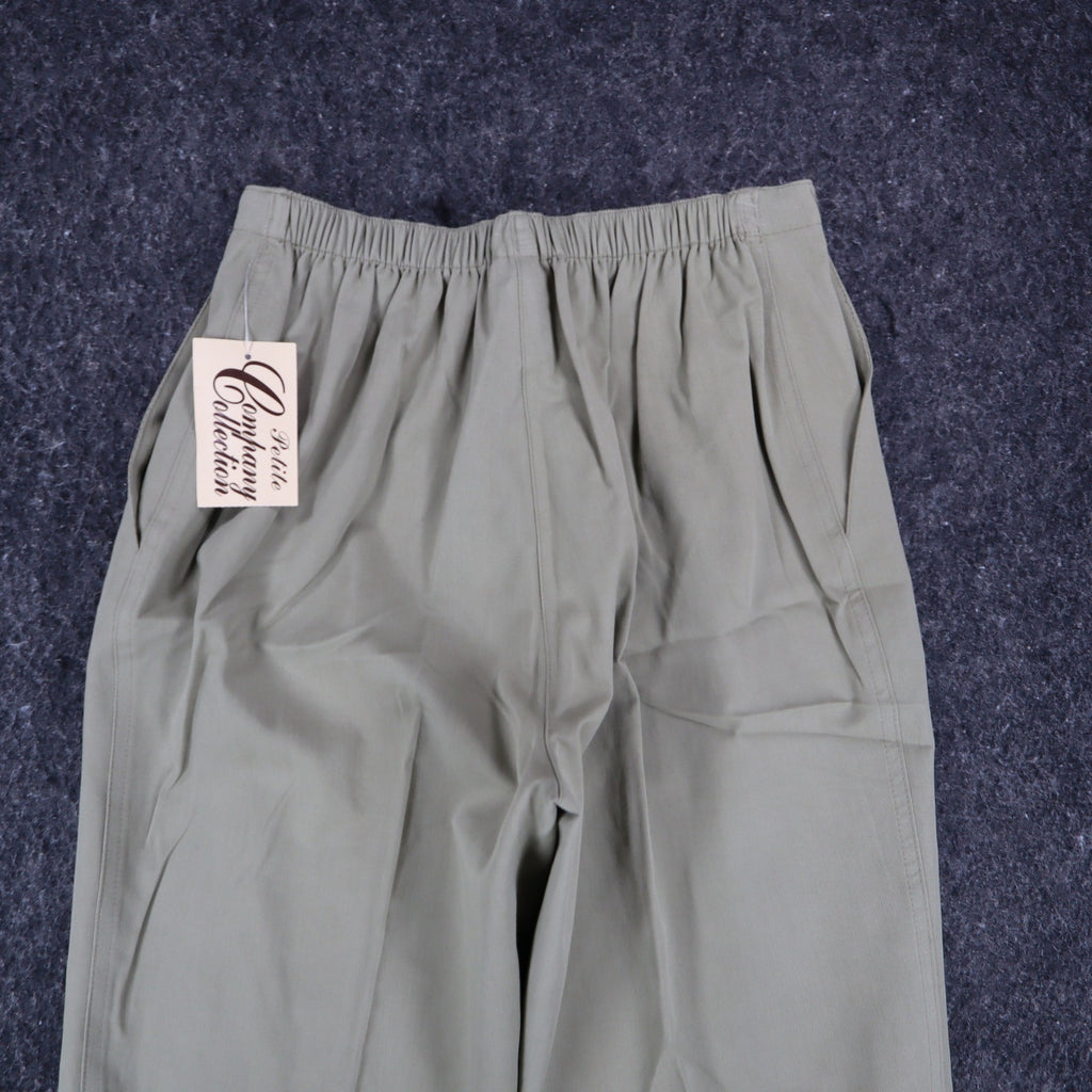 Company Collection Petite Pants Size 8 Sage Green Tencel Cotton Elastic Waist - take2supply