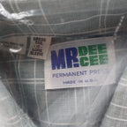 Mr Dee Cee Shirt Boys 10 Gray Green Plaid Long Sleeve Dagger Collar USA NWT - take2supply