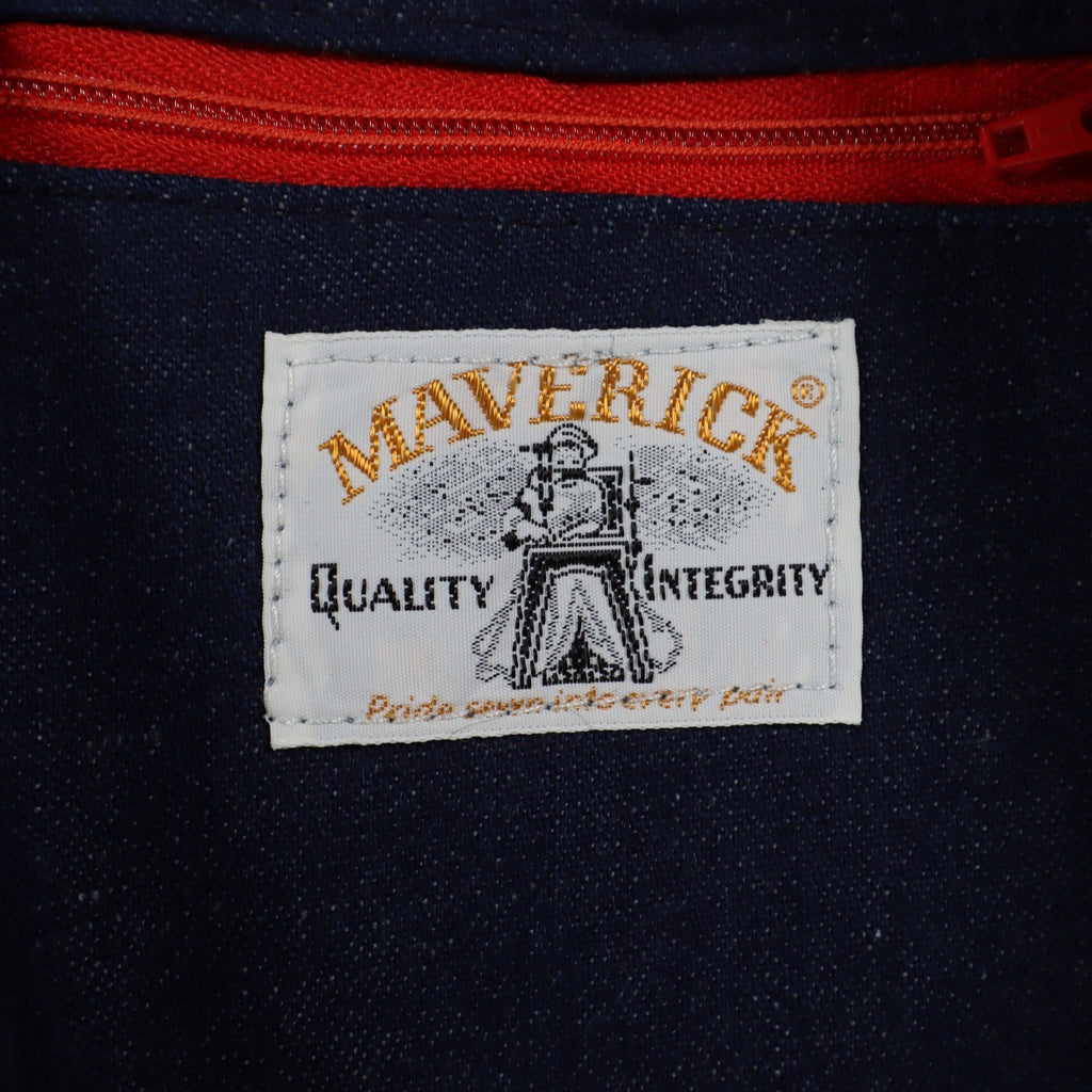 Vintage Young Maverick Jeans Girls 12 Blue Red Piping Elastic Waist USA NWT NOS - take2supply