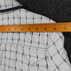 Marcona Reversible Quilted Jacket Womens Medium White Navy Grid Snap Front NWT - take2supply