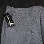 Southern Lady Pants Womens 14 Navy White Gingham Cotton Stretch Side Zip NWT NOS - take2supply